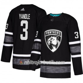 Män Ishockey Florida Panthers tröja Keith Yandle 3 Svart 2019 All-Star Adidas Authentic